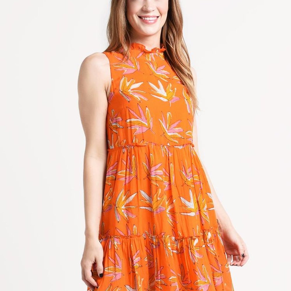 Like New: Oliphant Ruffle Collar Short Dress